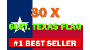 30 x 60ft. Texas Flag Heavy Polyester - B003WH8Q04