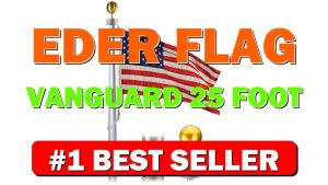 Eder Flag Vanguard 25 Foot 6" x3-1/2 x.188 Satin Finish Flagpole - B004EPPMVE
