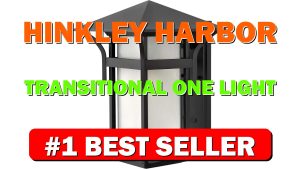 Hinkley Harbor Transitional One Light Large Outdoor Wall Mount, Satin Black - B005JCJ2LM
