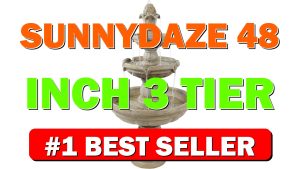 Sunnydaze 48-Inch 3-Tier Electric Water Fountain Outdoor Water Feature for Patio, - B0085BERYG