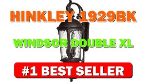 Hinkley 1929BK Windsor Double XL Six Light Outdoor Wall Mount Lantern, European - B00TW5R9QC