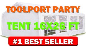 TOOLPORT Party Tent 16x26 ft Garden Tent Canopy PE 450 N Tarpaulin - B00V67BSCA