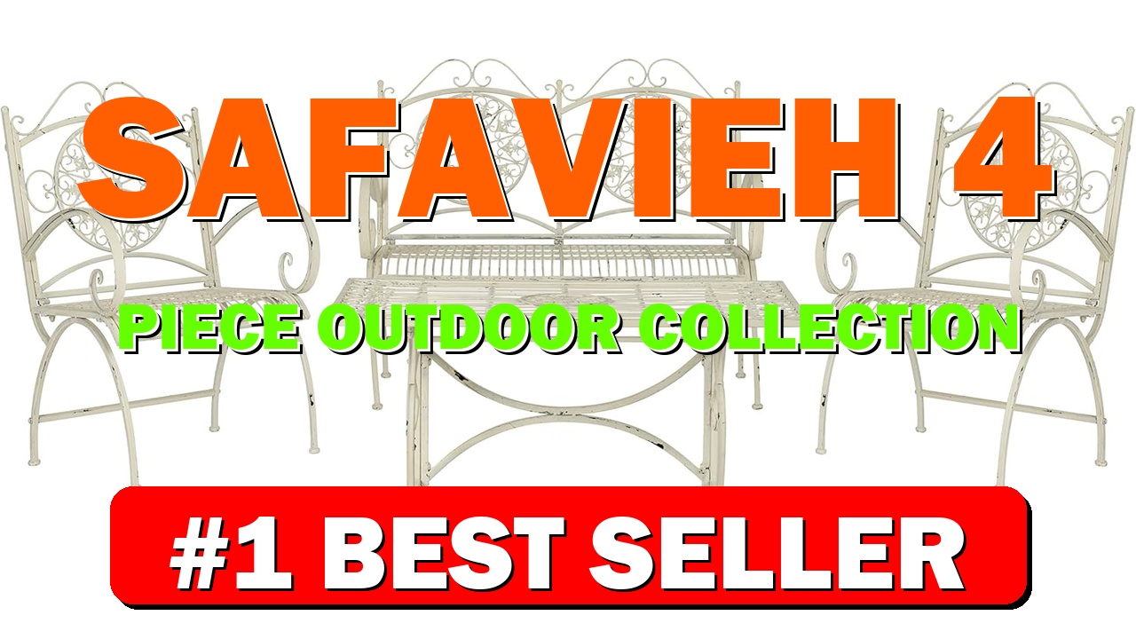Safavieh 4 Piece Outdoor Collection Sophie Patio Set - B01941MRGK