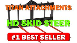 Titan Attachments HD Skid Steer Hay Frame Attachment, Three 43" Hay Spears, - B01A6GWLQI