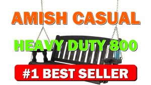 Amish Casual Heavy Duty 800 Lb Mission Treated Porch Swing with Hanging - B01D20EH58
