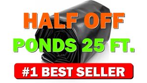 HALF OFF PONDS 25 ft. x 50 ft. 20-Mil LLDPE Pond - B079YTR9ZY