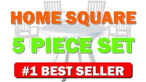 Home Square 5 Piece Set Commerical Grade UV Resistant Resin 42" Round - B07NV2LKWC