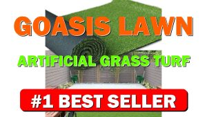 Goasis Lawn Artificial Grass Turf Area Rug Grass Height: 1.38" - - B07TWG8196