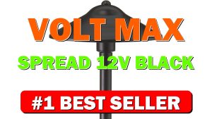VOLT Max Spread 12V Black Brass Path Light (25" Tall, 9" Shade) - B083F484V1