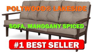POLYWOOD® Lakeside Sofa, Mahogany/Spiced Burlap - B085FWK1GQ