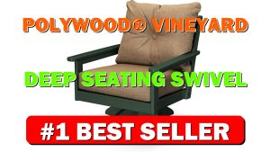 POLYWOOD® Vineyard Deep Seating Swivel Chair in Green/Sesame - B085FZ6W8S