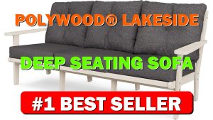 POLYWOOD® Lakeside Deep Seating Sofa in Sand/Ash Charcoal - B085GB9X5C