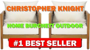 Christopher Knight Home Burchett Outdoor Acacia Wood Club Chairs with Cushions, Beige, - B08K31LFL3
