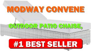 Modway Convene Outdoor Patio Chaise, Light Gray White 82.5 x 30 x - B097F7NBMK