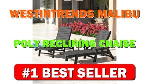 WestinTrends Malibu Poly Reclining Chaise Lounge Set with Table Gray - B09PGMDDTT