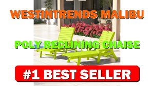 WestinTrends Malibu Poly Reclining Chaise Lounge Set with Table Lime - B09PGNKHJM