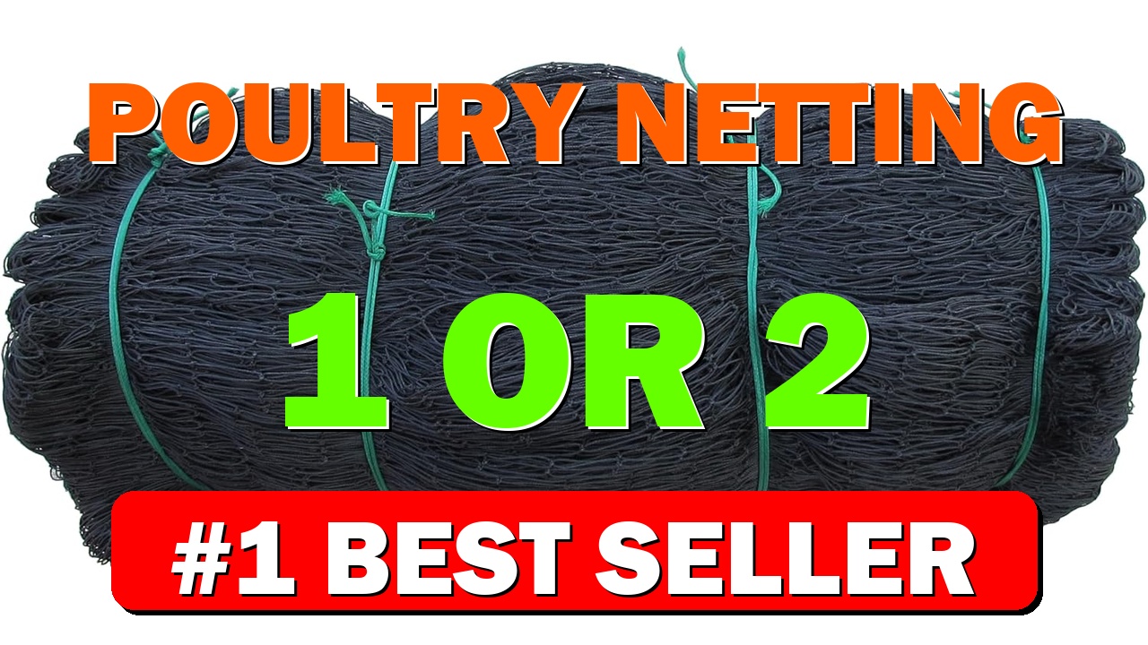Poultry Netting 1" or 2" Mesh Heavy Knotted Nets Aviary Gamefowl Quail - B09PPWHWQG