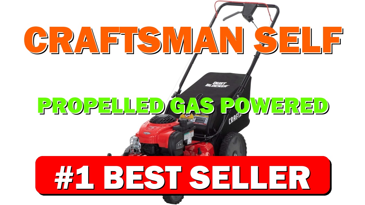 CRAFTSMAN Self-Propelled Gas Powered Lawn Mower, 21 Inch, 3-in-1 Mulching Push Mower - B09SJ7182X