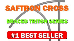 SAFTRON Cross Braced Triton Series Return to Deck Hand Rail 44" - B09X1XQFKQ