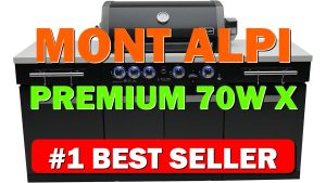 Mont Alpi Premium 70"W x 24"D Black Stainless Steel Compact Outdoor Kitchen - B0B7Q3NSFB