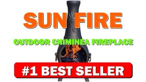 Sun Fire Outdoor Chiminea Fireplace by The Blue Rooster Cast Aluminum - B0BN6XZWMR