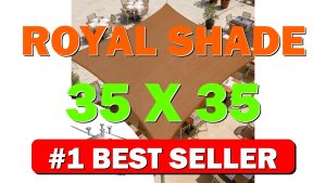 Royal Shade 35' x 35 Brown Rectangle Square Super Ring Sun Shade - B0BWPY2FQY