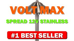 VOLT Max Spread 12V Stainless Steel Path Light (25" Tall, 9" Shade) - B0C6NSQDYD