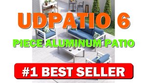UDPATIO 6 Piece Aluminum Patio Furniture Set, Oversized Modern Outdoor Furniture Set - B0CBBV9NR6