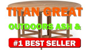 TITAN GREAT OUTDOORS Ash & Ember Luna Grade A Teak 59" Round - B0CBD3H8N5