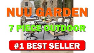 NUU GARDEN 7 Piece Outdoor Patio Dining Set, 6 Swivel Rocker Chairs - B0CLY6627M