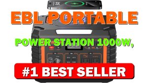 EBL Portable Power Station 1000W, 999Wh Solar Generator 2000W Peak, AC/Wireless Chargin - B0CMQ6V729