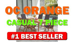 OC Orange-Casual 7 Piece Patio Dining Set, Outdoor Acacia Wood Furniture Set - B0CMQ8W8Y8