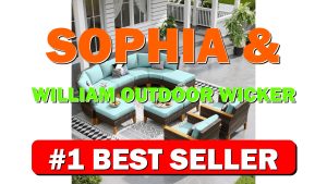 Sophia & William Outdoor Wicker Sectional Sofa Set, 10 Piece Half Moon - B0CY5HRGLD