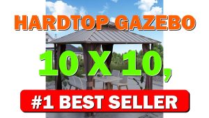 Hardtop Gazebo 10' x 10', Outdoor Aluminum Frame Galvanized Steel Double Roof - B0D2WTB5TH