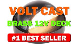 VOLT Cast Brass 12V Deck Light (Black) with 3W 2700K Warm White - B0DRDXB6LB
