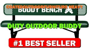 COATEDOUTDOORFURNITURE Heavy-Duty Outdoor Buddy Bench Thermoplastic Coated, Expanded Me - B0DWCQL47M