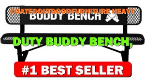COATEDOUTDOORFURNITURE Heavy-Duty Buddy Bench, Promotes Inclusivity, Builds Community, - B0DWDBKQ7D