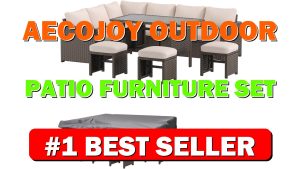AECOJOY Outdoor Patio Furniture Set with Waterproof Cover, 7 Pieces Clearance Sectional - B0DYJT34JH