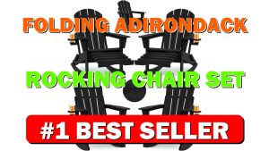 Folding Adirondack Rocking Chair Set of 4,4-in-1 Multifunctional Patio Chairs with Retr - B0F2HLSBMW