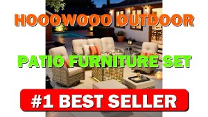HOOOWOOO Outdoor Patio Furniture Set with Light Table,7 Pieces Wicker Conversation Set, - B0F9PS225Z