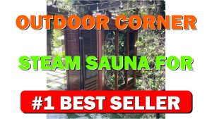 Outdoor Corner Steam Sauna for 2-4 Person, Canadian Red Cedar, 6KW ETL - B0FDKQGFLP