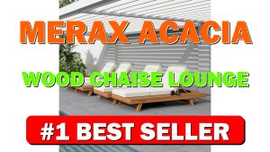Merax Acacia Wood Chaise Lounge Chair Outdoor Set of 4, Patio Recliner - B0FH4LSNDJ