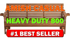 Amish Casual Heavy Duty 800 Lb Roll Back Pressure Treated Porch Glider - B0FHVP93N7