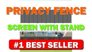 Privacy Fence Screen with Stand 6 Panel 72" H×47" W HDPE Decorative - B0FSRPVLRR