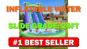 Inflatable Water Slide Grade: 24FT(L) Water Bounce House for Kids Big - B0FW45GW44