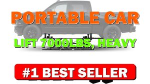 Portable Car Lift 7000LBS, Heavy-Duty Carbon Steel Auto Lift Jack for Garage - B0FXF3R7M6