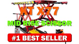 KT-X77 Mid Rise Scissor Lift Electric Release 39.37" Auto Lift 110V/60HZ/1PH with - B0FYDK4CYN