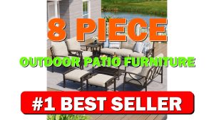 8-Piece Outdoor Patio Furniture Set, Outdoor Metal Sectional Furniture with Cushions, O - B0G5YKSRQW