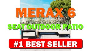 Merax 6-Seat Outdoor Patio Furniture Set, U-Shaped Aluminum Sectional Sofa with Thick - B0GCLWW882