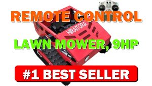 Remote Control Lawn Mower, 9HP Gas Powered 45° Slope-Capable Tracked Mower, All-Terrain - B0GGGQQWWS